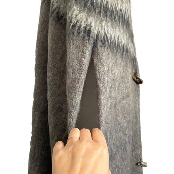 🛑 Anthropologie Elsamanda Fair Isle Mohair Sweater Cape - S/M 🇮🇹 - Picture 6 of 10